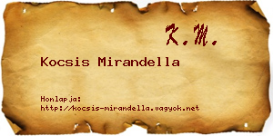 Kocsis Mirandella névjegykártya