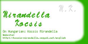 mirandella kocsis business card